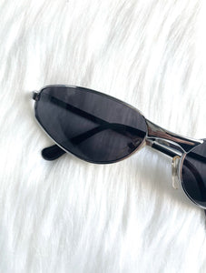 Vintage Y2K Silver Dark Tinted Sunglasses