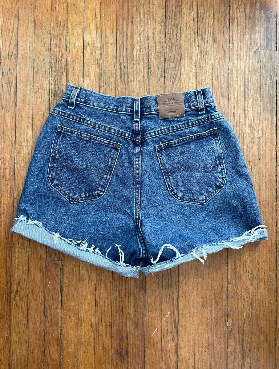 80s Snap Front Denim Shorts - Lucky Vintage