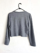 Load image into Gallery viewer, Vintage 90s Blue Cropped Textured Cardigan Top