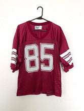 Load image into Gallery viewer, Vintage 80s Maroon Mesh Football Jersey Top Number 85