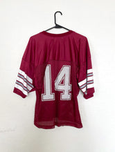 Load image into Gallery viewer, Vintage 80s Maroon Mesh Football Jersey Top Number 14