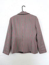 Load image into Gallery viewer, Vintage 90s Red and Black Houndstooth Print Blazer