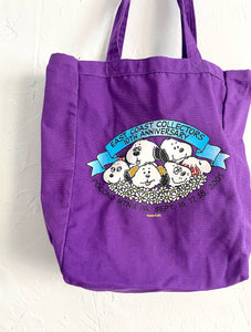 Vintage Y2k Purple Snoopy Family Tote Bag