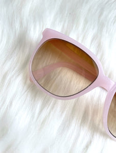 Vintage Baby Pink Oversized Sunglasses
