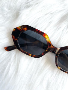 Tortoiseshell Chunky Hexagon Sunglasses
