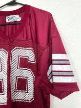 Load image into Gallery viewer, Vintage 80s Maroon Mesh Football Jersey Top Number 86 commanders fsu