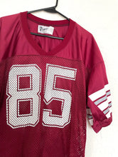 Load image into Gallery viewer, Vintage 80s Maroon Mesh Football Jersey Top Number 85