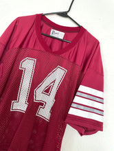 Load image into Gallery viewer, Vintage 80s Maroon Mesh Football Jersey Top Number 14