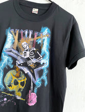 Load image into Gallery viewer, Vintage Paper Thin Metal Skeleton Lightning Tee Guitar Retro