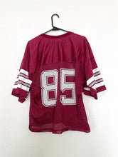 Load image into Gallery viewer, Vintage 80s Maroon Mesh Football Jersey Top Number 85