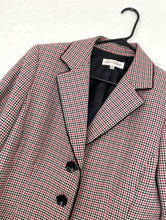 Load image into Gallery viewer, Vintage 90s Red and Black Houndstooth Print Blazer