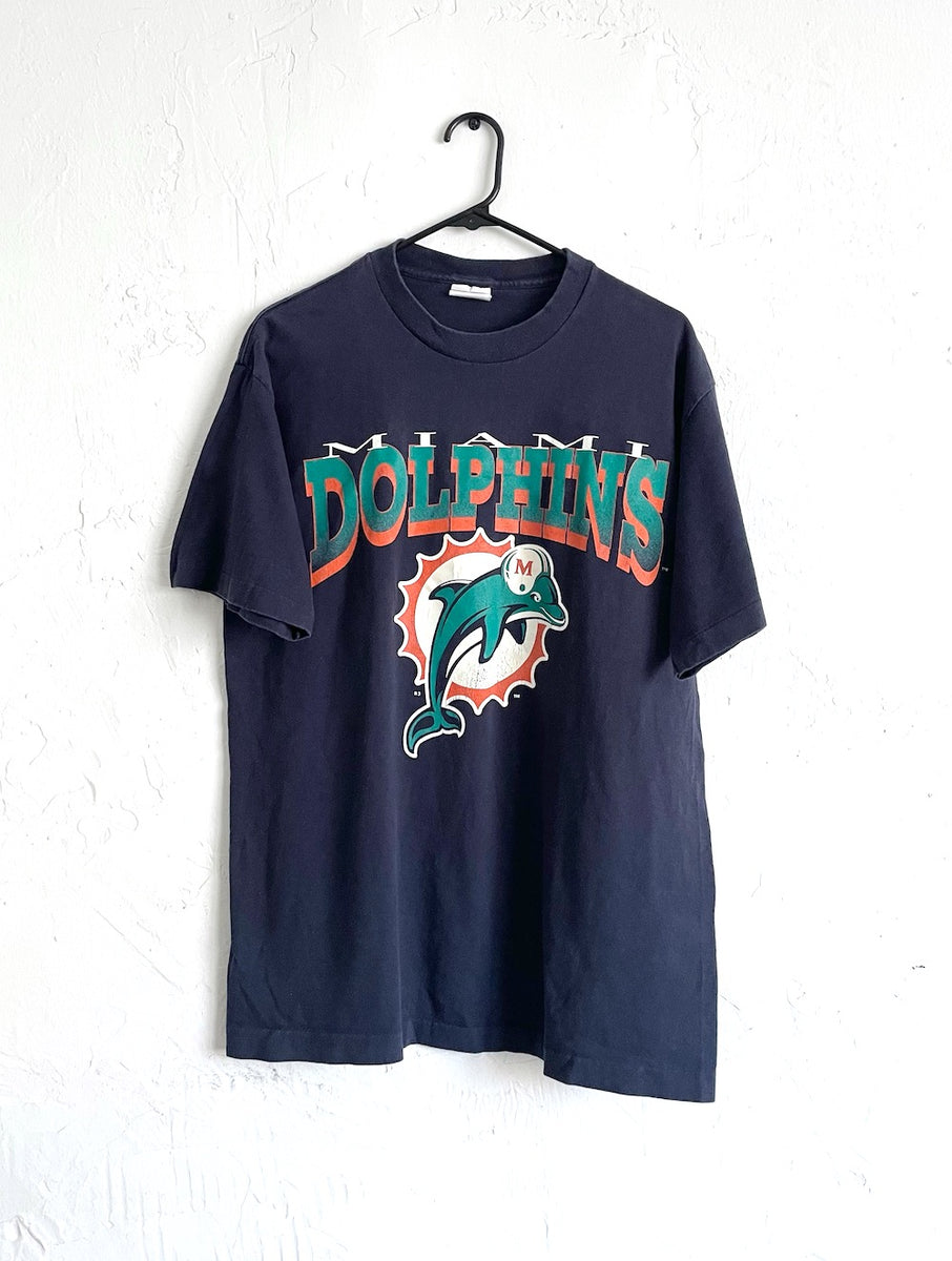 Vintage 90s Miami Dolphins T-Shirt Sz 21/29.5 All Over Print