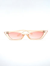 Load image into Gallery viewer, Colorful Square Skinny Cat Eye Sunglasses Pink