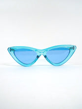 Load image into Gallery viewer, Blue Skinny Cat Eye Sunglasses