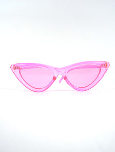 Pink Skinny Cat Eye Sunglasses