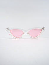 Load image into Gallery viewer, Space Babe Clear Skinny Cat Eye Sunglasses