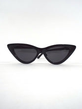 Load image into Gallery viewer, Cruella Skinny Black Cat Eye Sunglasses