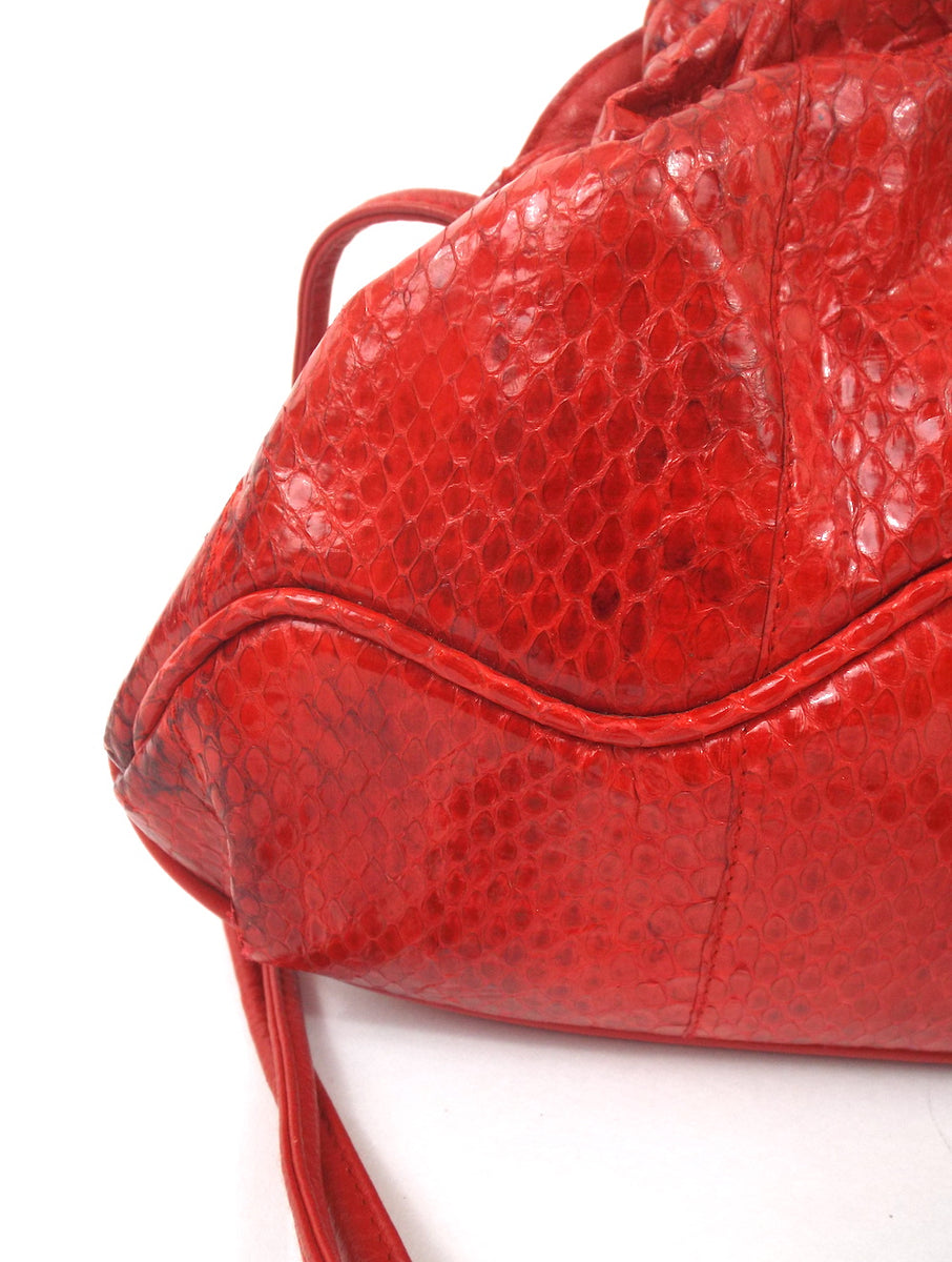 Vintage Red Snakeskin Giani Bernini Crossbody Purse – Shop Saturn