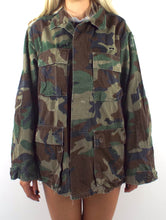 Load image into Gallery viewer, Vintage Oversized Distressed Camouflage Print Army Jacket