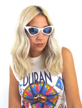 Load image into Gallery viewer, Donna Cat Eye Sunglasses - White and Blue