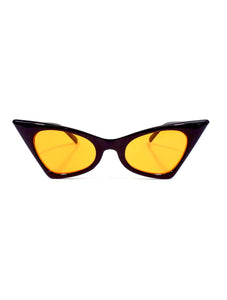Donna Cat Eye Sunglasses - Black and Orange