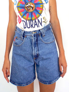 Vintage 90s High-Waist Roll Cuff Shorts -- Size 28