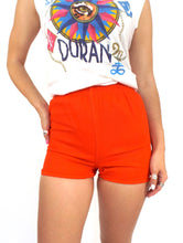Load image into Gallery viewer, Vintage 70s High-Waisted Orange Gym Shorts -- Size Extra Small/Small