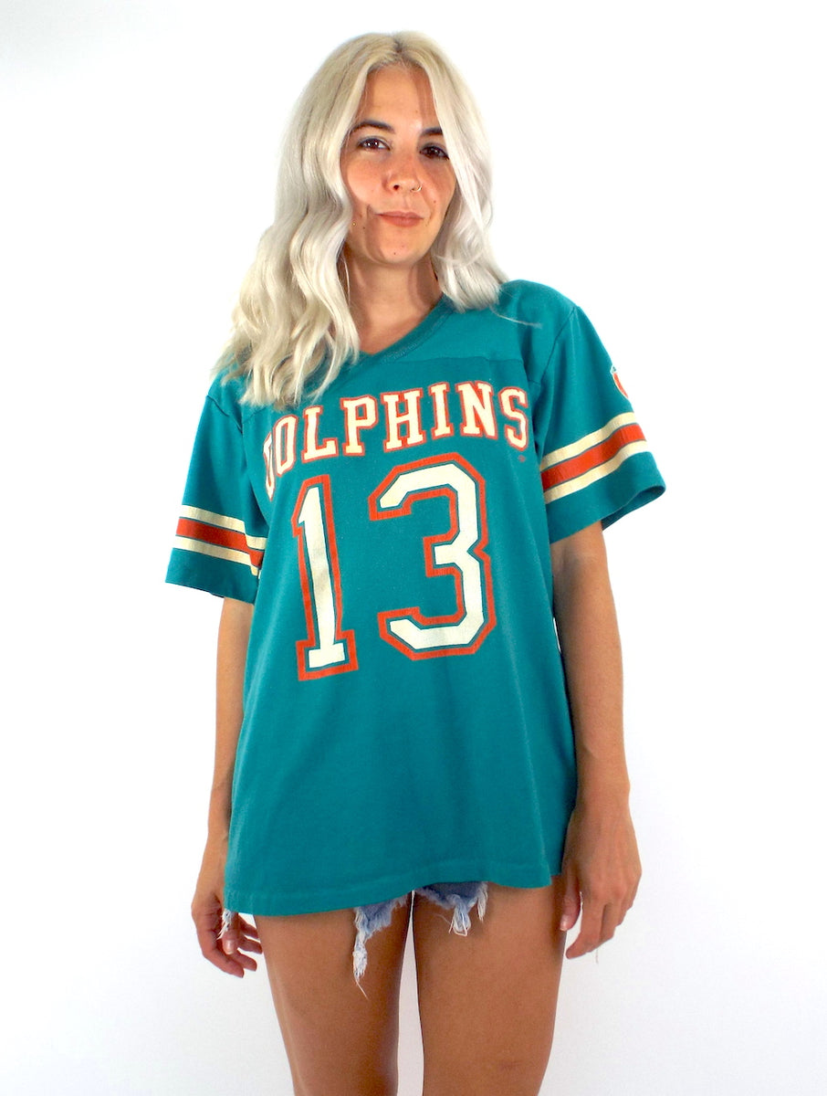 Vintage 80s Miami Dolphins Helmet Tee -- Size Extra Small/Small – Total  Recall Vintage