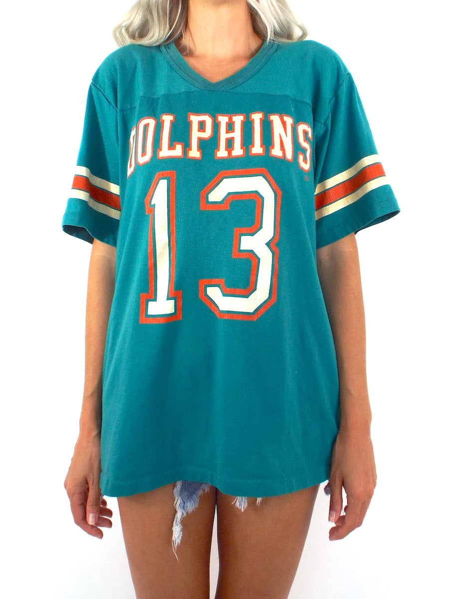 Vintage 80s Miami Dolphins Helmet Tee -- Size Extra Small/Small – Total  Recall Vintage