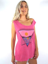Load image into Gallery viewer, Vintage 80s Pink Distressed Vieques, Puerto Rico Tank