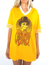 Load image into Gallery viewer, Vintage 90s Grateful Dead Gold and White Skeleton Tee