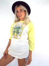Load image into Gallery viewer, Vintage 1976 Bruce Springsteen Yellow and White Baseball Tee