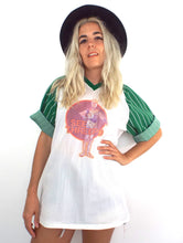 Load image into Gallery viewer, Vintage 70s Green and White Mesh C-3PO Star Wars Tee