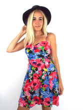 Load image into Gallery viewer, Vintage 90s Colorful Floral Print Romper