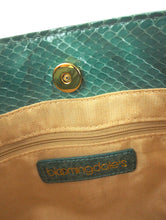 Load image into Gallery viewer, Vintage 80s Green Snakeskin Evening Purse