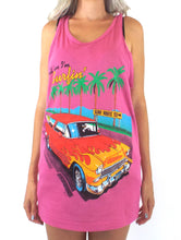 Load image into Gallery viewer, Vintage Tell 'Em I'm Surfin' Pink Tank Top
