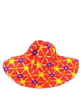 Load image into Gallery viewer, Vintage 70s Red Retro Floral Print Floppy Hat