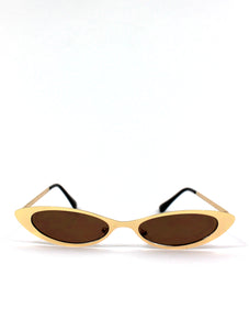 Trinity Metal Super Skinny Cat Eye Sunglasses