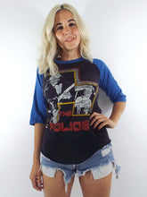 Load image into Gallery viewer, vintage police raglan band tee