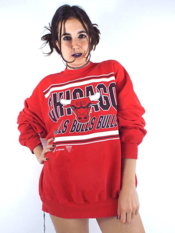 CustomCat Chicago Cubs Vintage 90's MLB Crewneck Sweatshirt Red / 2XL
