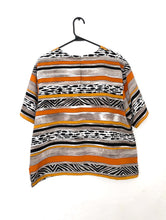 Load image into Gallery viewer, Vintage 90s Silky Striped Animal Print Tee