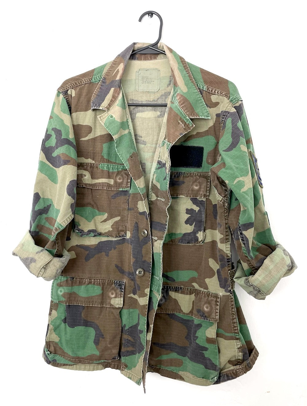 Vintage Oversized Camouflage Print Army Jacket - Size Small/Medium