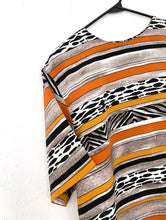Load image into Gallery viewer, Vintage 90s Silky Striped Animal Print Tee