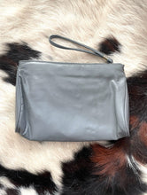 Load image into Gallery viewer, Vintage 80s Spiked Grey Faux Leather Clutch