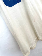 Load image into Gallery viewer, Vintage 70s Distressed Blue and White Jersey