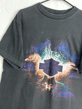 Load image into Gallery viewer, Vintage 90s Black and Purple Animal Design Harley-Davidson Tee