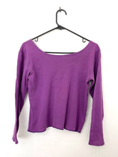 Load image into Gallery viewer, Vintage 90s Purple Long Sleeve Lace-Up Eagle And Rose Bike Week Tee