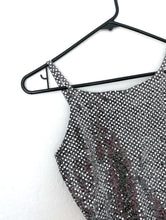 Load image into Gallery viewer, Vintage 90s Tie Back Sequined Cropped Tank