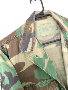 Vintage Oversized Camouflage Print Army Jacket - Size Small/Medium