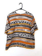 Load image into Gallery viewer, Vintage 90s Silky Striped Animal Print Tee